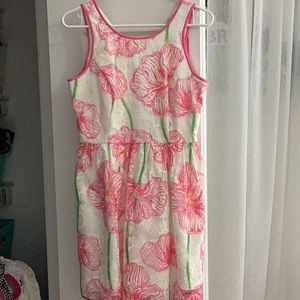 Lilly Pulitzer Pink/White Floral Dress